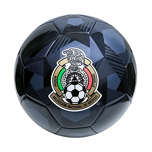 Icon Sports FMF - Balón de fútbol del Equipo Nacional de México, Color Negro, 5
